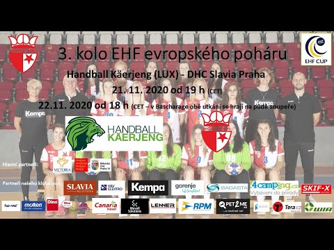 3 kolo poháru EHF Handball Käerjeng DHC Slavia Praha 20201121 22