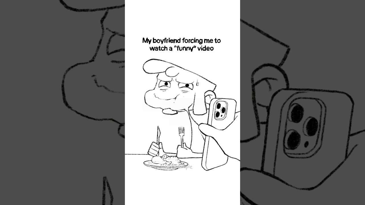 My boyfriend forcing me to watch a funny video 😂 #animation funnyvideos #relationships #couple