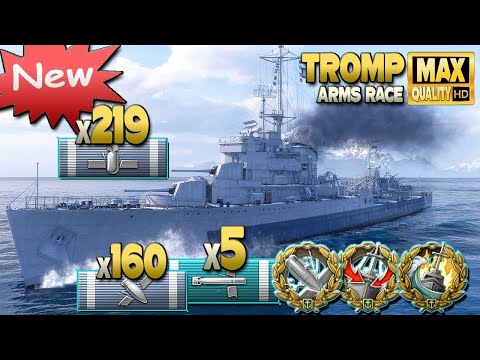 New destroyer Tromp trying to win Arms race - World of Warships