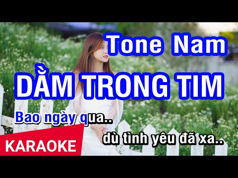 Karaoke Dằm Trong Tim Tone Nam | Nhan KTV