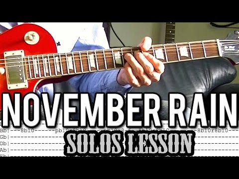 Guns N'Roses - November Rain Solo 1 & 2 Guitar Lesson (With Tabs)
