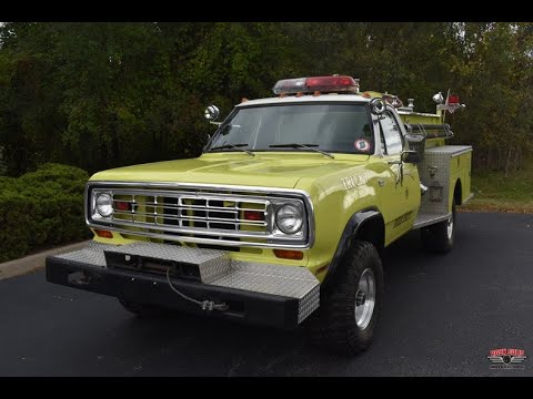 360 V8 Powered 1974 Dodge W300 Fire Truck Test Drive