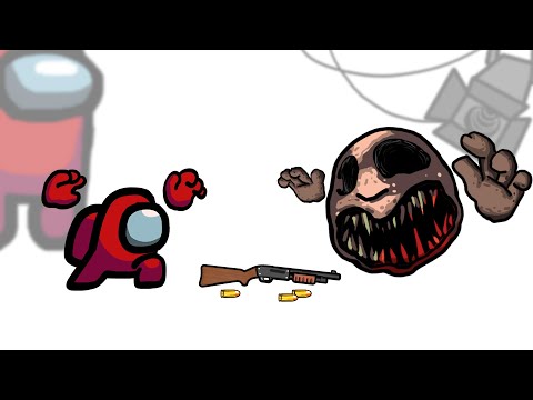 Mini Crewmate Kills Buckshot Roulette Characters | Among Us