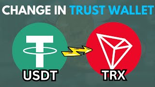 How to Change USDT to TRX in Trust Wallet