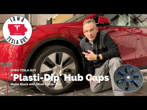 Paint Your Tesla Model Y Hubcaps with Plasti-Dip! Better or Worse? You Be the judge!