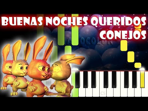 Buenas Noches Queridos Conejos | Piano Cover | Tutorial | Karaoke