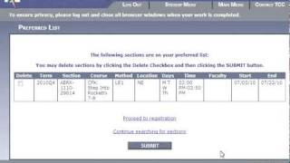 WebAdvisor 2:  Registration instructions