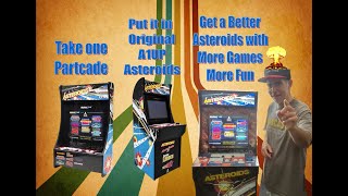 Putting a Asteroids Partycade into the original A1UP Asteroids