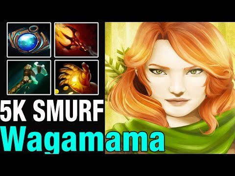 5K SMURF - Wagamama 7,4k MMR Plays Windranger with Dagon, Aether lens and Hand of midas - Dota 2