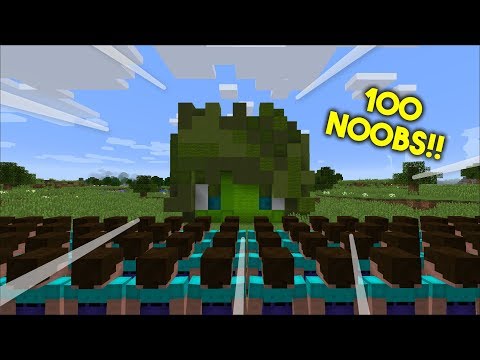 MC Naveed - Minecraft - Minecraft 100 NOOBS ATTACK MARIE OUR FRIENDLY ZOMBIE GIRL HOUSE !! SECRET BASE !!