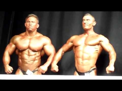 Jordan Peters & Jason Bednarz - Back of Stage - Class 3 - Prejudging - NABBA Universe 2013