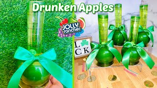 Drunken Jolly Rancher Apples | MICROWAVE METHOD, SAME DAY APPLES | How to make Infused Candy Apples