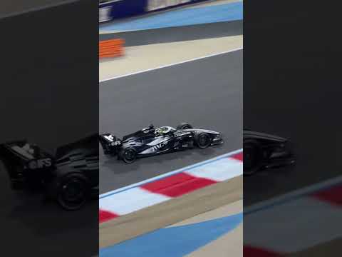 Lewis Hamilton & Sergio Perez driving in Pre Season Testing in Bahrain