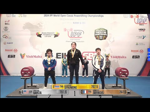 Battle of the 66s at IPF worlds 2024 legendary  tie on totals.