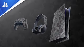 Collection Gray Camouflage - DualSense, Pulse 3D et Façade PS5