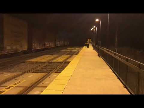 Late night freight train
