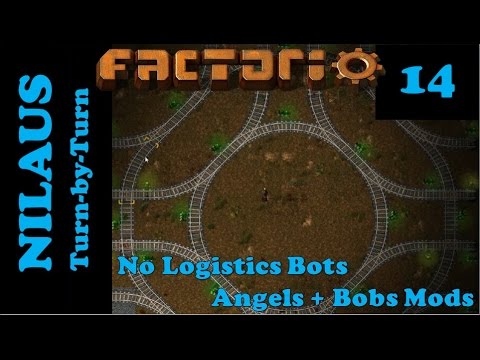 Lets Play Factorio S6E14 - 4 track roundabout and starting the internal train routes
