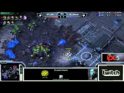 SC2 Snute vs Life ZvZ Game 3 IPL 5 Losers Round 5 Starcraft 2 Tournaments