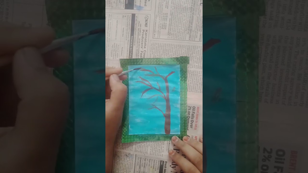 Colorful Tree Painting 🎨 for kids / Easy painting for kids / Acrylic Painting ideas 💡 for Beginners