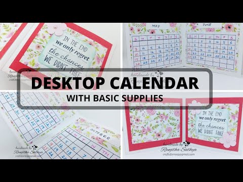 How to Make a 2020 Desk Calendar with BASIC SUPPLIES | Easy DIY | Star MINI ALBUM