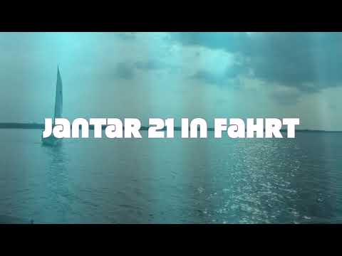 Jantar 21 in Fahrt Segelboot Jollensegeln Geierswalder See