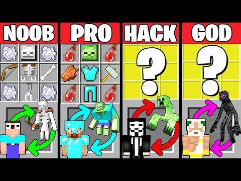 Minecraft Battle: HOW TO PLAY MUTANT CRAFTING CHALLENGE NOOB vs PRO vs HACKER vs GOD Funny Animation