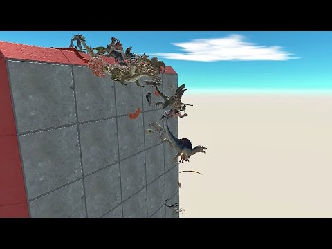 All Units Falling Down From The Tower | Animal Revolt Battle Simulator