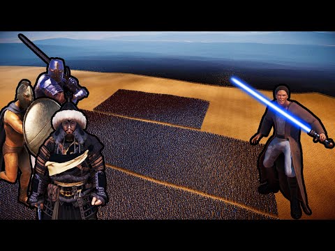 15 MILLION MONGOLIAN SOLDIERS, SPARTANS, HEAVY KNIGHTS vs 100,000 JEDI KNIGHTS | UEBS 2
