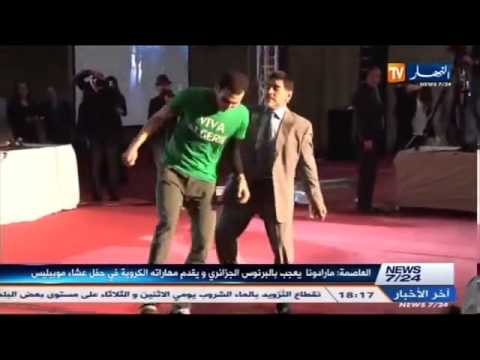 Maradona shows his skills in Algeria