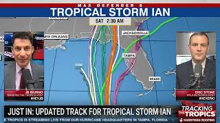Latest Track: Tropical Storm Ian Nears Turn Toward Florida | Tracking the Tropics (Sept. 25, 2022)