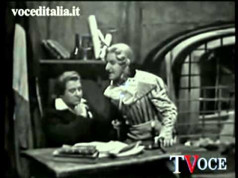 Mario del Monaco nell'Andrea Chénier di Umberto Giordano alla Scala di Milano (1955)