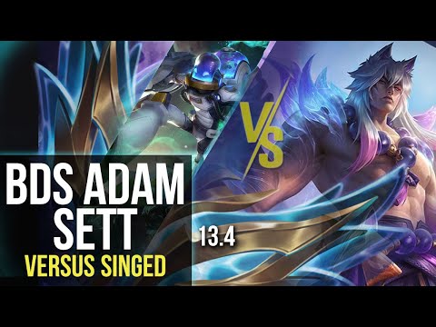 BDS Adam Sett vs Singed - EUW Challenger - Patch 13.4 - League of Legends - Stream Gameplay