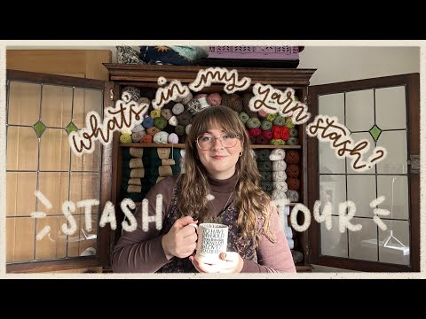 What's in my yarn stash? FULL stash tour! Reviewing all my unused yarn and project planning!
