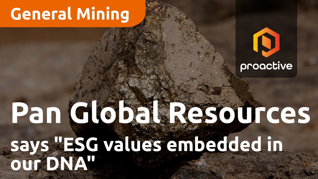 Pan Global Resources CEO says "ESG values embedded in our DNA"