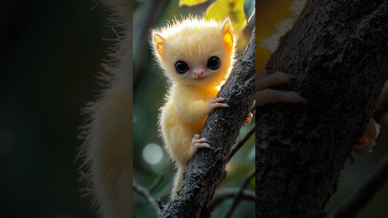 Cute little furry primate in the jungle #cute #babyanimals #nature