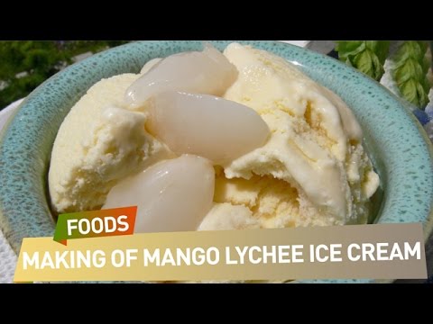Mango lychee ice cream