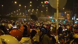 New Years 2014 in Saigon - Crazy Vietnam Traffic