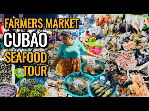 PHILIPPINES FOOD TOUR at FARMERS MARKET CUBAO | Ultimate Seafood Tour in Quezon City Manila!