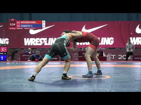 1/8 FS - 74 kg: M. KADZIMAHAMED (BLR) v. S. DEMIRTAS (TUR)