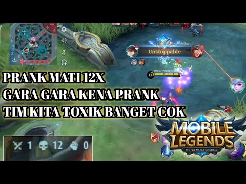 GAME PLAY GUSION!! PRANK MATI 12X#gusion #mlbb #mobilelegends #gaming #prank