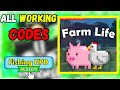 All Secret Farm Life CODES 2023! Roblox Codes for Farm Life