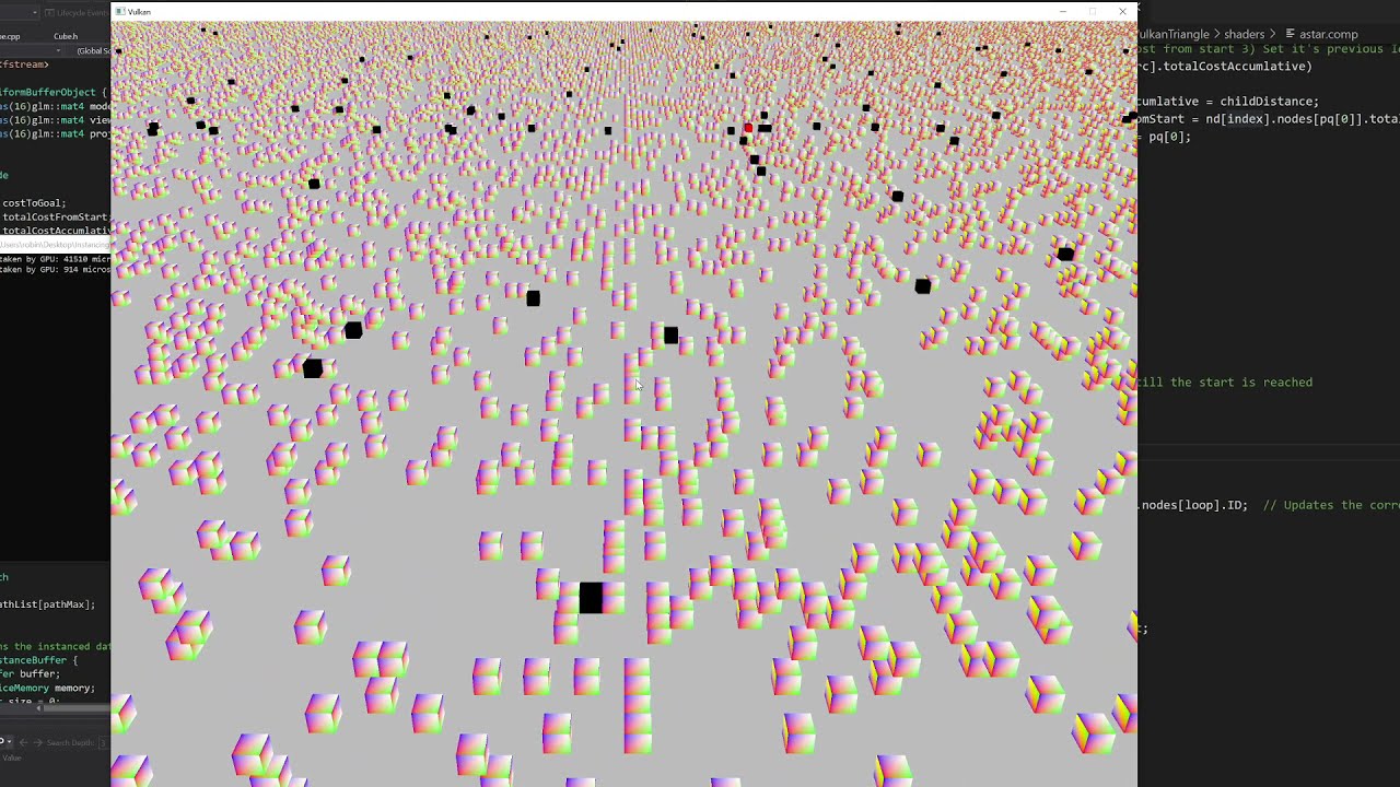 GPU Accelerated A* Pathfinding with Vulkan