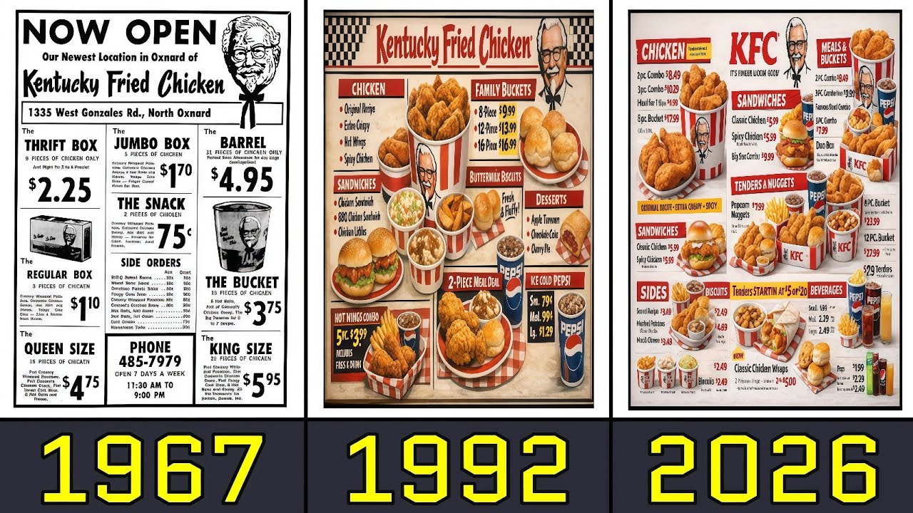 The Evolution of KFC Menu From 1950 to 2026