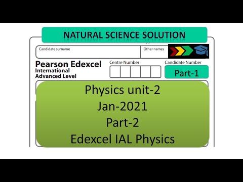 Edexcel IAL physics unit 2 WPH12 Jan 21 Part 2