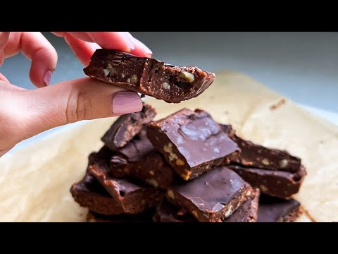 Easy Vegan Fudge Chocolate No Bake Brownie Bars
