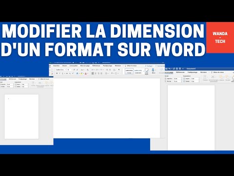 Comment modifier la taille ou les dimensions d'un format sur Word