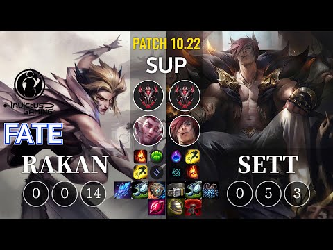 IG Fate Rakan vs Sett Sup - KR Patch 10.22