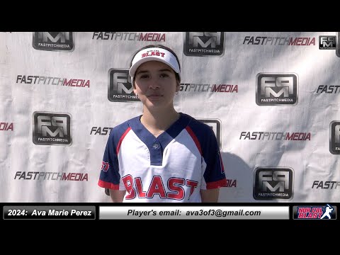 2024 Ava Marie Perez 3.5 GPA - Pitcher and Outfielder Softball Skills Video - Norcal Blast