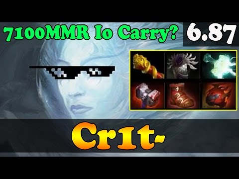 Dota 2 - Patch 6.87 Cr1t- 7100 MMR Plays Io Carry - Ranked Match Gameplay!