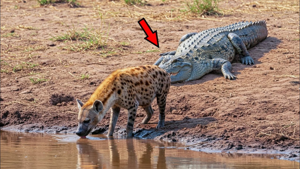 The hyena didn’t see the crocodile! 21 Insane Moments of Wild Nature